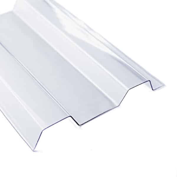PVC lichtplaten damwand profiel dakplaten product foto op witte achtergrond