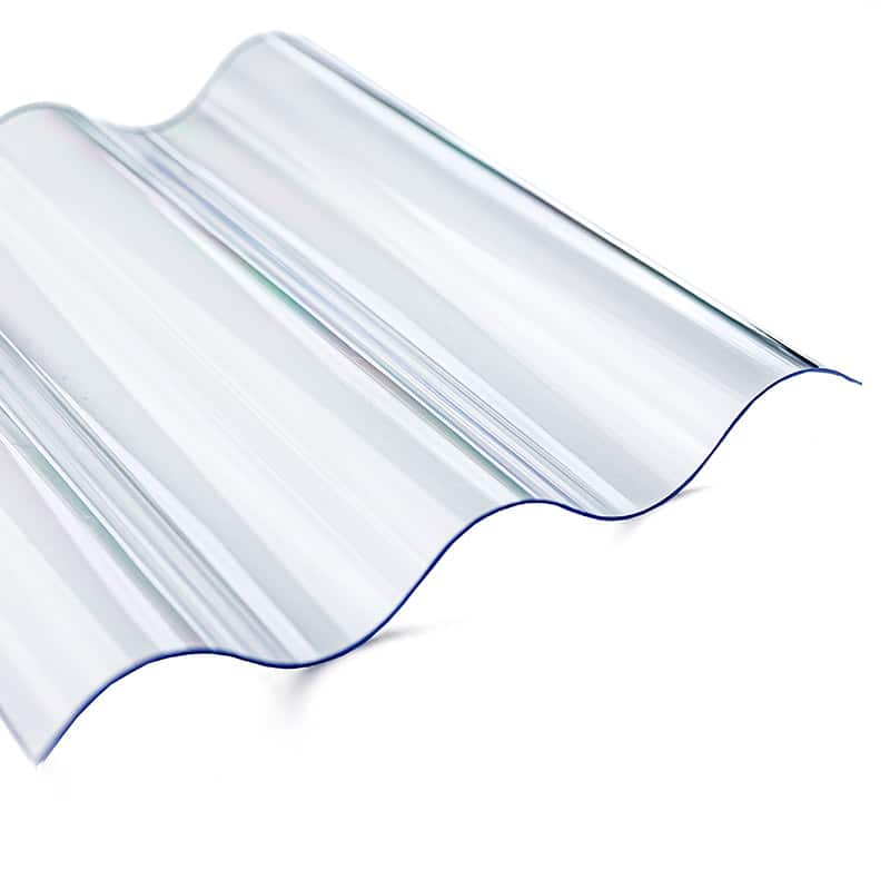 PVC golfplaten helder transparant product foto Renolit Ondex merk op witte achtergrond
