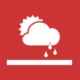 icon diy stegplattenversand weersbestendigheid icon op rode achtergrond