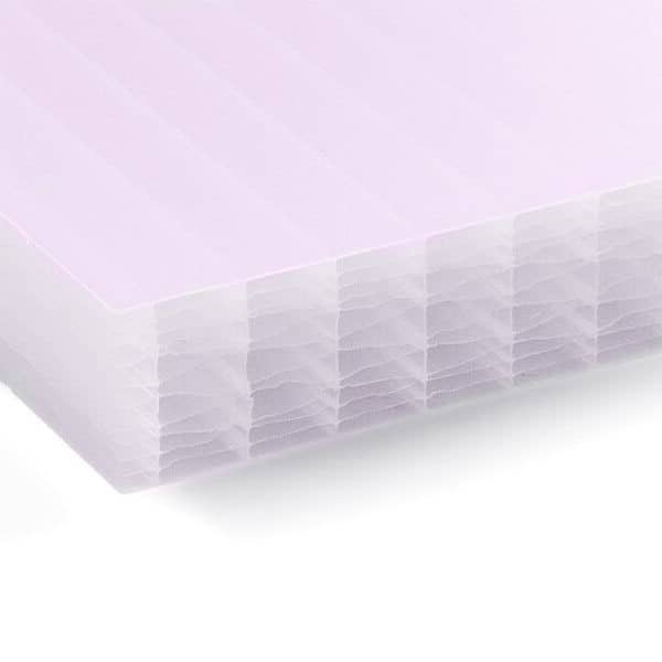 IQ relax polycarbonaat opaal 25 mm voorbeeld foto op witte achtergrond SV stegplattenversand