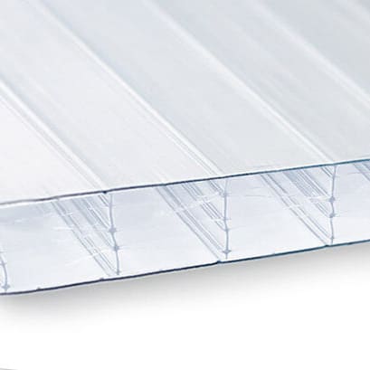 Polycarbonaat kanaalplaten 25 mm transparant voor een goede isolatie