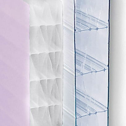 25 mm polycarbonaat kanaalplaten voor een goede isolatie van uw dak - aanbod in zowel helder als ook opaal - warmtewerend