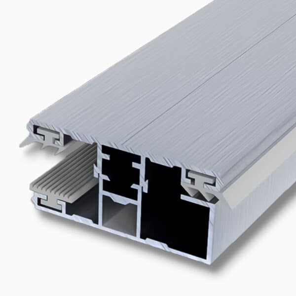 Rand compleet aluminium profiel systeem - 60 mm breed - voor 8 mm ESG&VSG