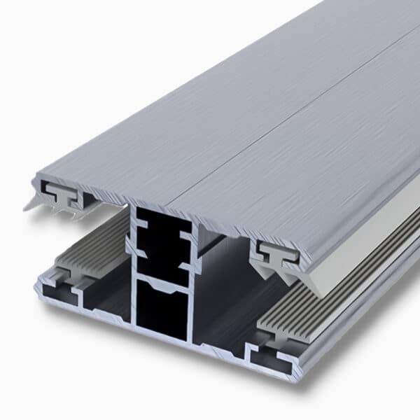 Midden compleet aluminium profiel systeem - 60 mm breed - voor 8 mm ESG&VSG
