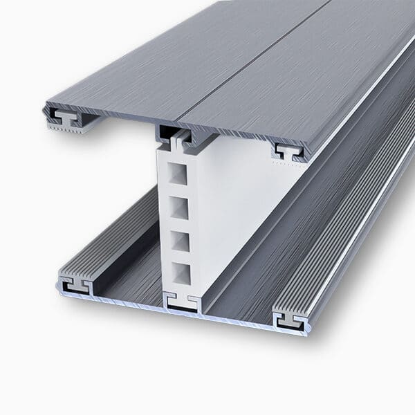 Midden aluminium profiel systeem 80 mm Alu-Alu - voor 24 mm Isoglas incl sluiting en afstandsprofielen
